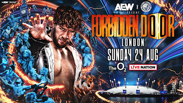 AEW X NJPW Forbidden Door London PPV graphic