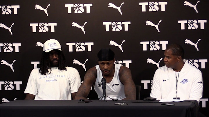 STILL FROM VIDEO: After defeating the Stroh's Squad in the first round of The Basketball Tournament, former UK player Archie Goodwin spoke about what it was like to play in front of the UK faithful again.