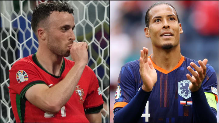 Diogo Jota and Virgil van Dijk are on international duty with Portugal and the Netherlands 