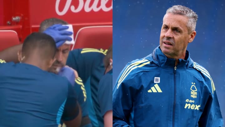 Rui Barbosa got a little overexcited in Forest's opening day win. Rui Barbosa got a little overexcited in Forest's opening day win.