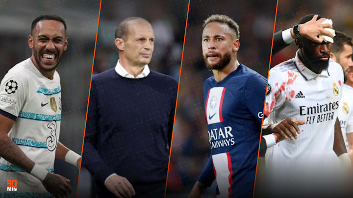 ปิแอร์-เอเมอริค โอบาเมยอง เชลซี, มัสซิมิเลียโน อัลเลกรี เอซี มิลาน, เนย์มาร์ ปารีส แซงต์-แชร์กแมง และ อันโตนิโอ รูดิเกอร์ เรอัล มาดริด ปิแอร์-เอเมอริค โอบาเมยอง เชลซี, มัสซิมิเลียโน อัลเลกรี เอซี มิลาน, เนย์มาร์ ปารีส แซงต์-แชร์กแมง และ อันโตนิโอ รูดิเกอร์ เรอัล มาดริด