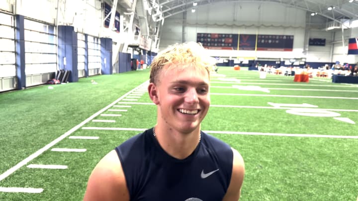 UVA sophomore quarterback Anthony Colandrea discussed the beginning of fall camp and his competition with Tony Muskett for Virginia's starting quarterback job.