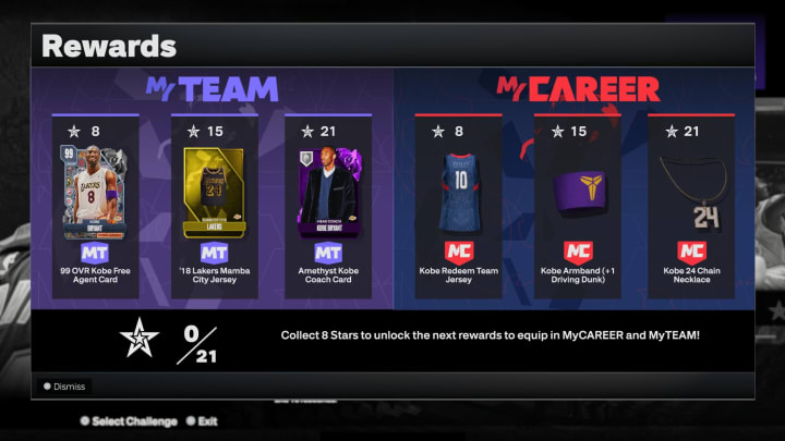 Here are all the Mamba Moments rewards in NBA 2K24.