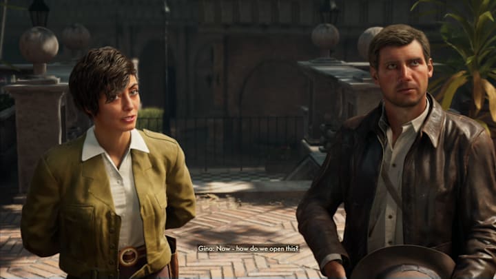 Indiana Jones and Gina in Vatican City.