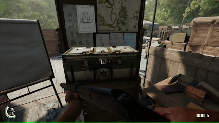 A chest in a camp.