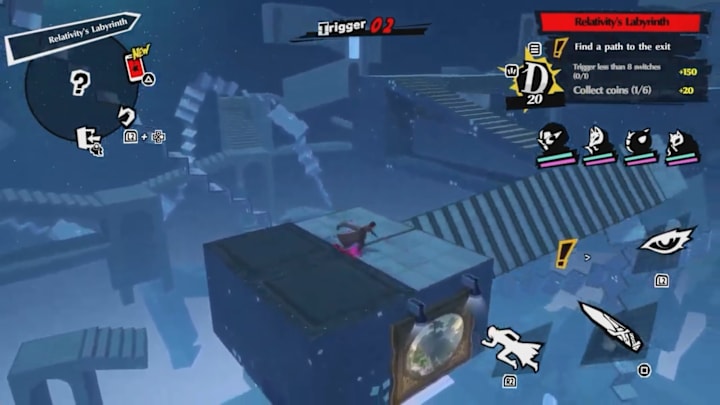 Wonder running  through a platform in a strange grey  void.