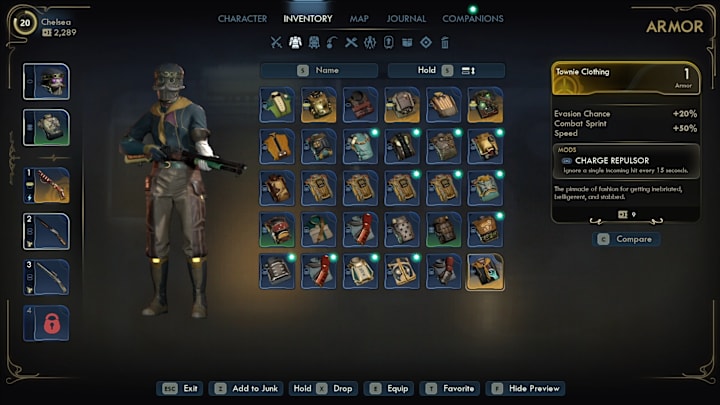 Outer Worlds 2 inventory