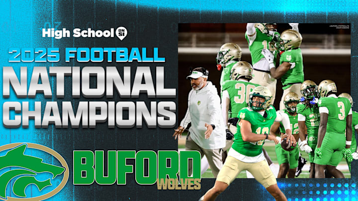 With its undefeated season and Georgia Class 6A state title, Buford overtook St. Frances in our final national Top 25 to earn the title 2025 National High School Football Champions.