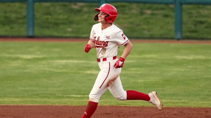 Indiana outfielder Taylor Minnick is one of the best hitters in the country. Indiana outfielder Taylor Minnick is one of the best hitters in the country.