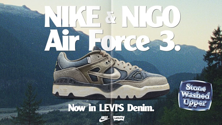 NIGO NIKE LEVI’S AIR FORCE 3 LOW SP 28 Levi's x NIGO Air Force 3 Low Sneakers Olive Grey / Metallic
