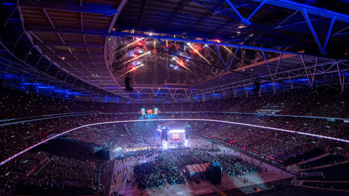 A look at Wembley Stadium during the AEW All In show.