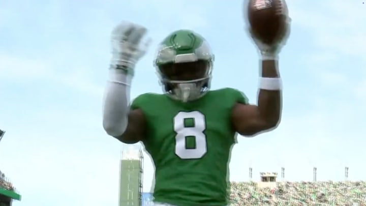 C.J. Gardner-Johnson celebrates after a pick-six against the Dallas Cowboys. C.J. Gardner-Johnson celebrates after a pick-six against the Dallas Cowboys.