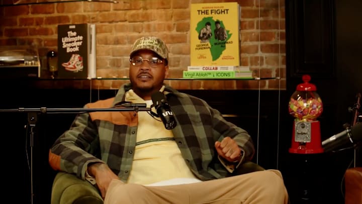 Carmelo Anthony reacts to learning the Denver Nuggets had fired head coach Michael Malone.