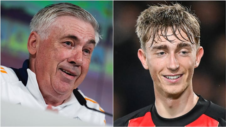 Carlo Ancelotti won’t be in charge of Real Madrid by the time Dean Huijsen arrives. Carlo Ancelotti won’t be in charge of Real Madrid by the time Dean Huijsen arrives.