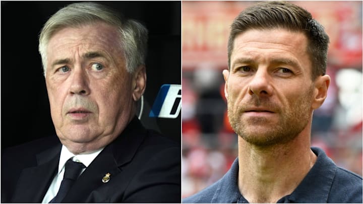 Xabi Alonso (right) has been named as Carlo Ancelotti’s successor.