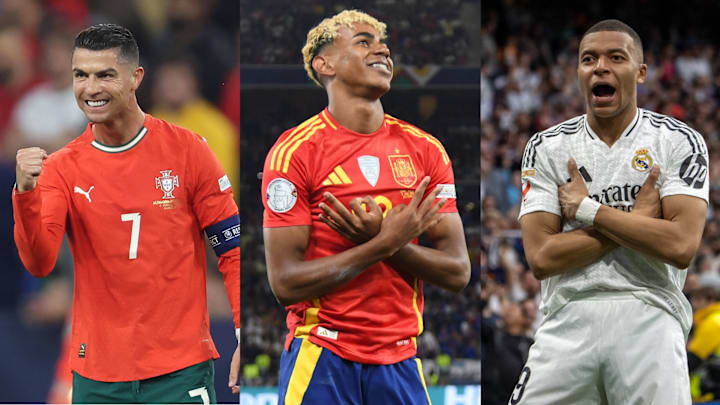 Lamine Yamal (center) is one of the favorites to win the 2025 Ballon d'Or.