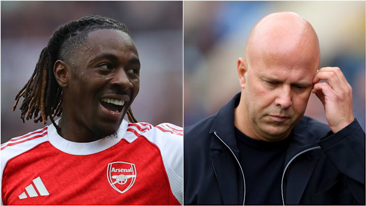 Eberechi Eze (left) and Arne Slot have very different weekends.