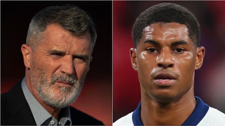 Roy Keane (left) had some strong words for Marcus Rashford.