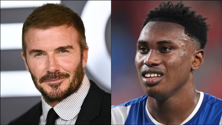 David Beckham (left) and Samu Aghehowa headline today’s gossip.