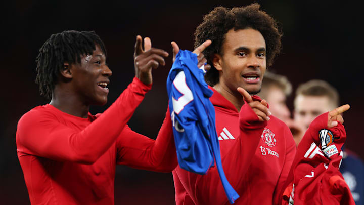 The futures of Kobbie Mainoo (left) and Joshua Zirkzee are both uncertain.