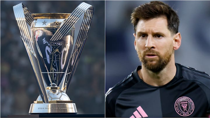 Lionel Messi (right) is eyeing up his first MLS Cup.