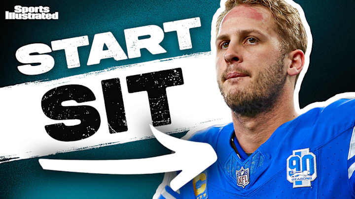 Jared Goff is a start in Week 9. Jared Goff is a start in Week 9.