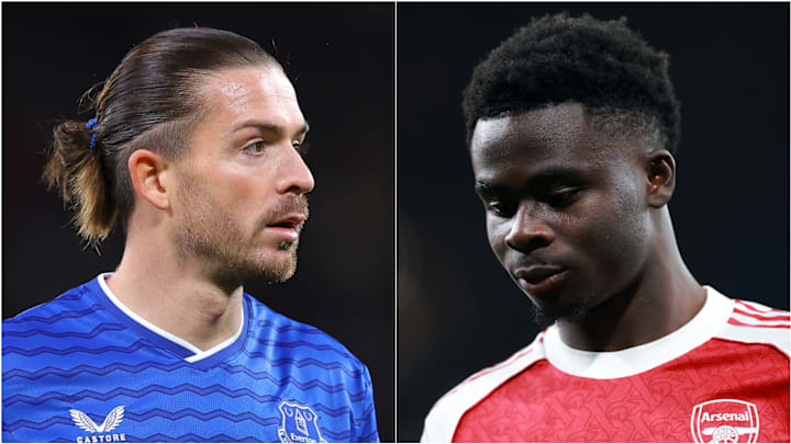 Jack Grealish (left) and Bukayo Saka will be going head to head on Saturday.