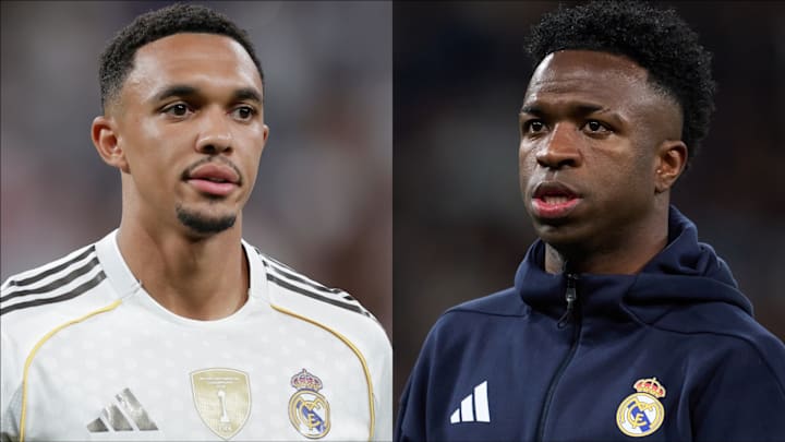 Trent Alexander-Arnold (left) and Vinicius Junior (right) headline the gossip.