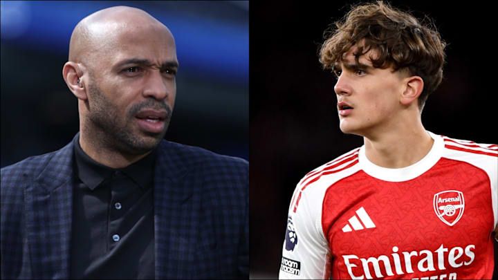 Thierry Henry (left) gives his verdict on Arsenal’s Max Dowman.