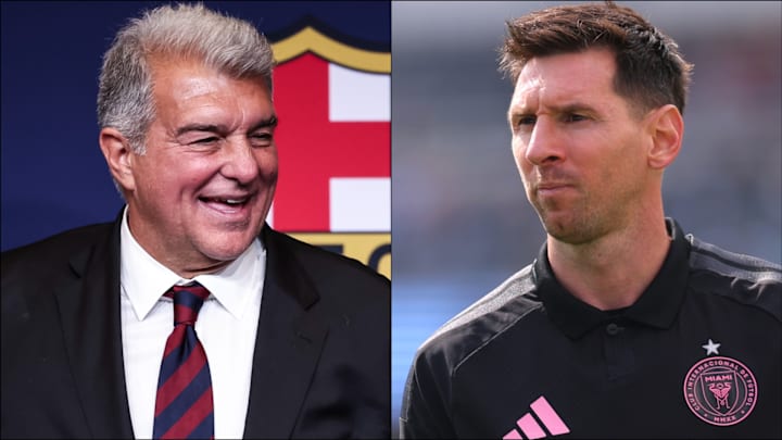 Joan Laporta (left) and Lionel Messi (right) do not see eye to eye. Joan Laporta (left) and Lionel Messi (right) do not see eye to eye.