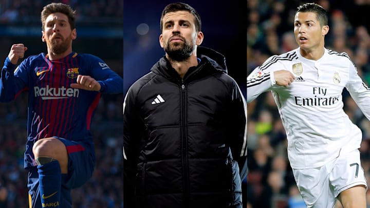 Lionel Messi (left), Gerard Piqué and Cristiano Ronaldo shared the pith countless times. Lionel Messi (left), Gerard Piqué and Cristiano Ronaldo shared the pith countless times.