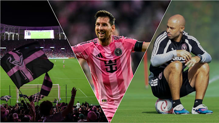 Inter Miami has a massive choice in Lionel Messi’s (center) final years, after parting ways with Javier Mascherano (right). 
