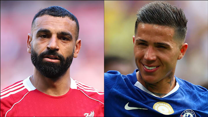 Mohamed Salah (left) and Enzo Fernández dominate the headlines.