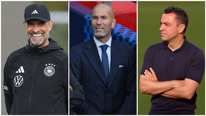 Jurgen Klopp, con Alemania, Zinedine Zidane, con Francia, y Xavi Hernández con Países Bajos. Jurgen Klopp, con Alemania, Zinedine Zidane, con Francia, y Xavi Hernández con Países Bajos.