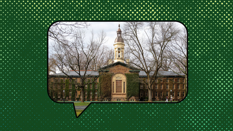 Princeton University's ivy-covered Nassau Hall, which dates back to 1756.