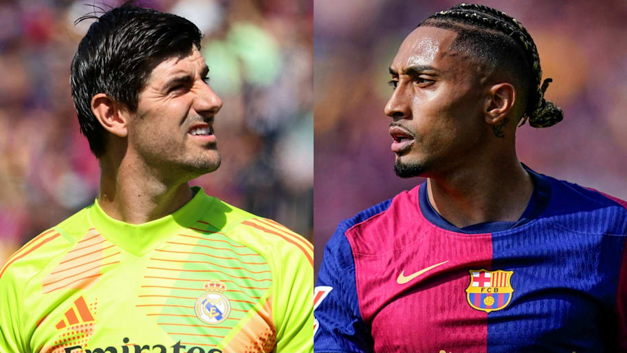 Thibaut Courtois (left) and Raphinha (right) headline today's transfer rumors and gossip column. | IMAGO/NurPhoto | Pressinphoto