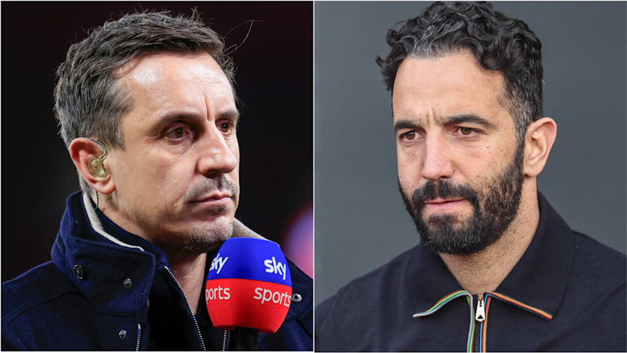 Gary Neville has commented frequently on Ruben Amorim’s performance as Man Utd manager. | IMAGO/Pro Sports Images/News Images