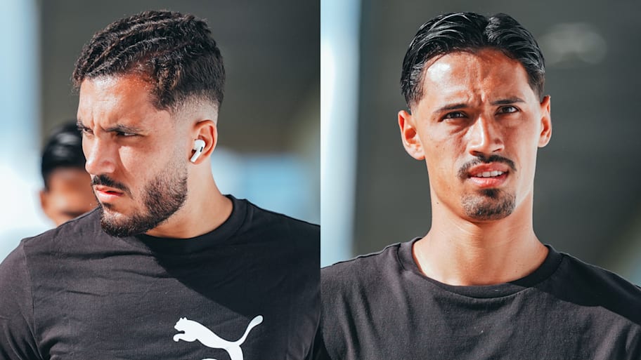 Rayan Cherki (left) and Tijjani Reijnders (right) could make their Manchester City debuts on Wednesday. | X/Manchester City