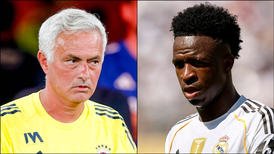 José Mourinho (left) and Vinicius Junior headline today’s gossip column. | IMAGO/Sports Press Photo/Sportimage