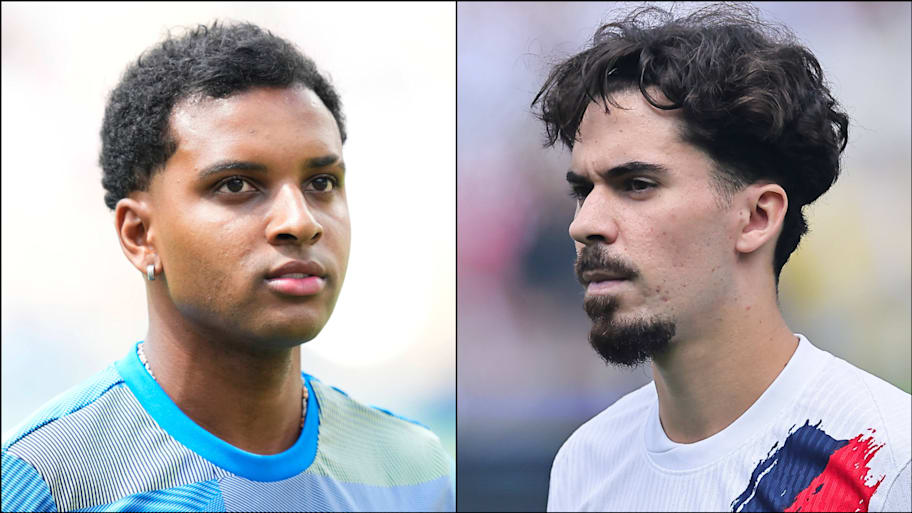 Rodrygo (left) and Vitinha headline today’s gossip. | IMAGO/NurPhoto/Sports Press Photo