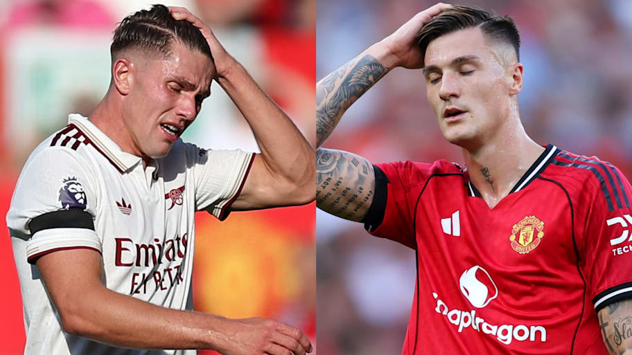 Viktor Gyökeres (left) and Benjamin Šeško (right) made their Premier League debuts on Sunday. | Michael Regan/Getty Images