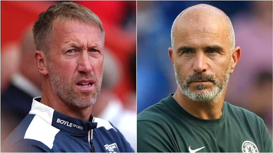 Graham Potter will lock horns with Enzo Maresca. | Stu Forster|Richard Pelham//Getty Images