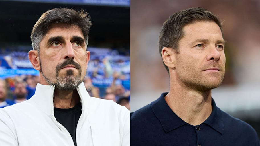 Veljko Paunović (left) will come face to face with Xabi Alonso on Sunday. | Juan Manuel Serrano Arce/Getty Images, Alcoba Beitia/Getty Images