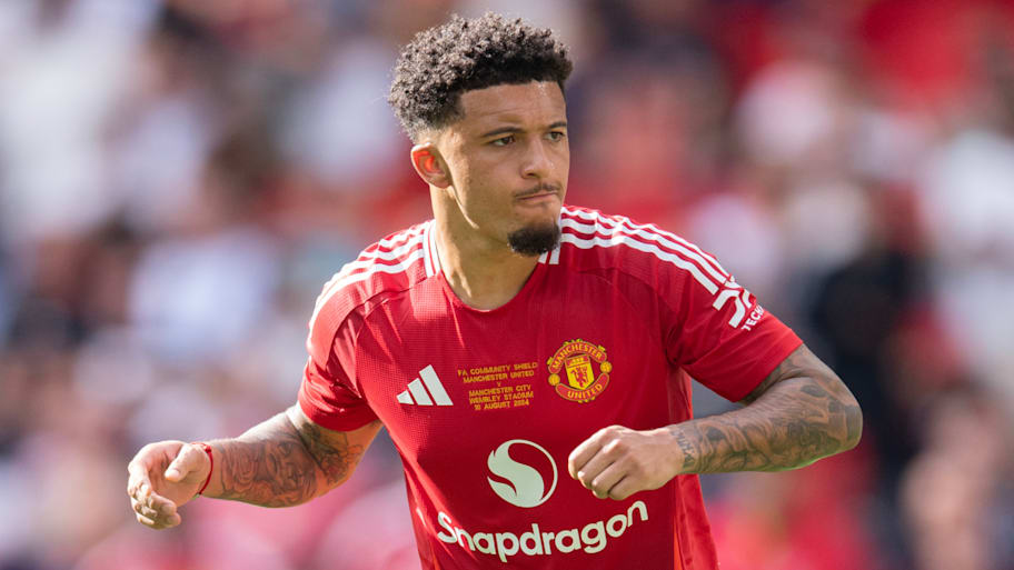 Jadon Sancho’s future appears to lie outside of Manchester. | Visionhaus/Getty Images