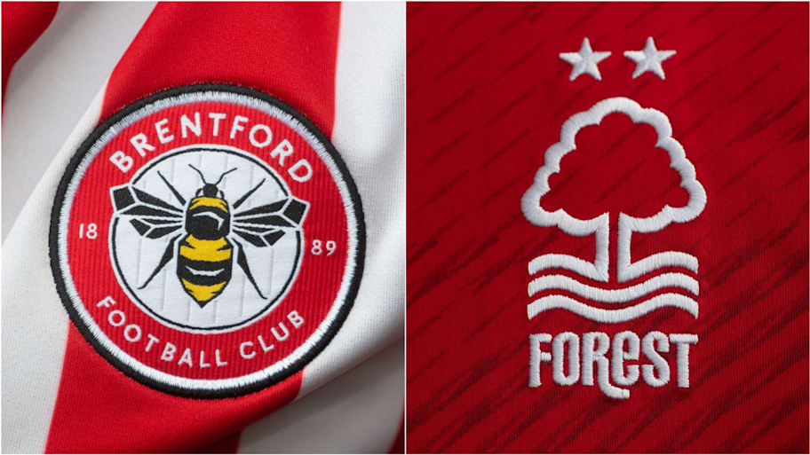 The badges of Brentford and Nottingham Forest