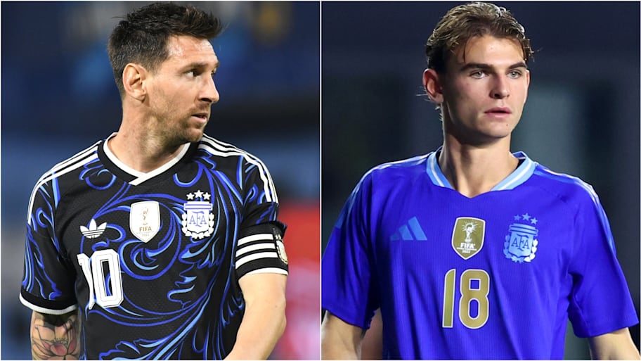 Lionel Messi and Nico Paz. 