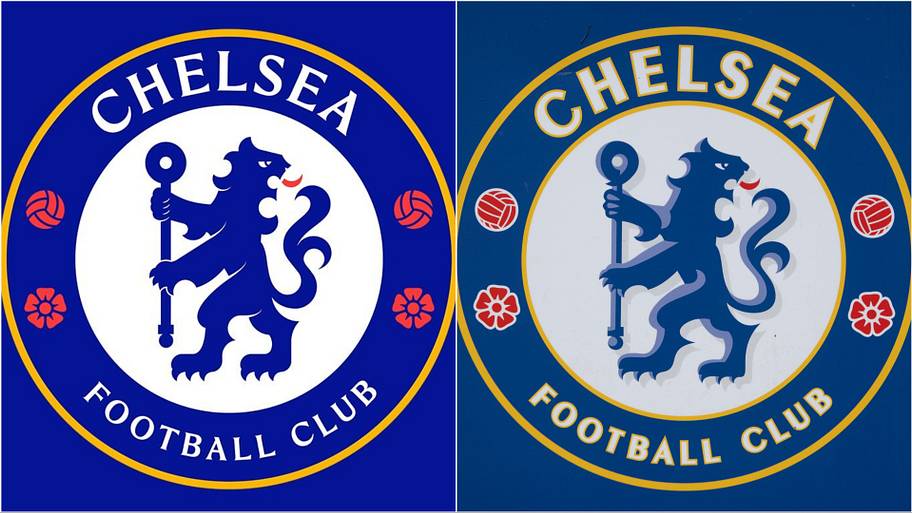 Chelsea’s subtly changed badge and their previous design. 