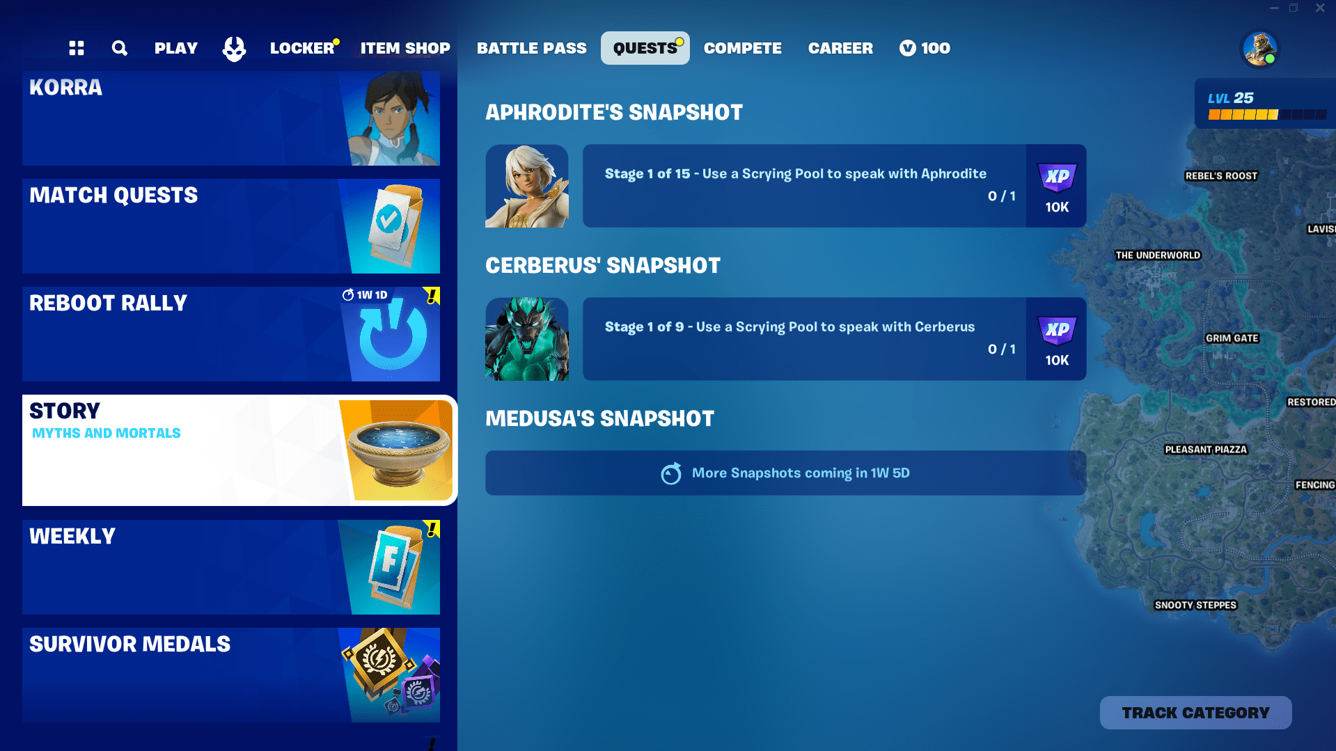 Fortnite Cerberus snapshot quests