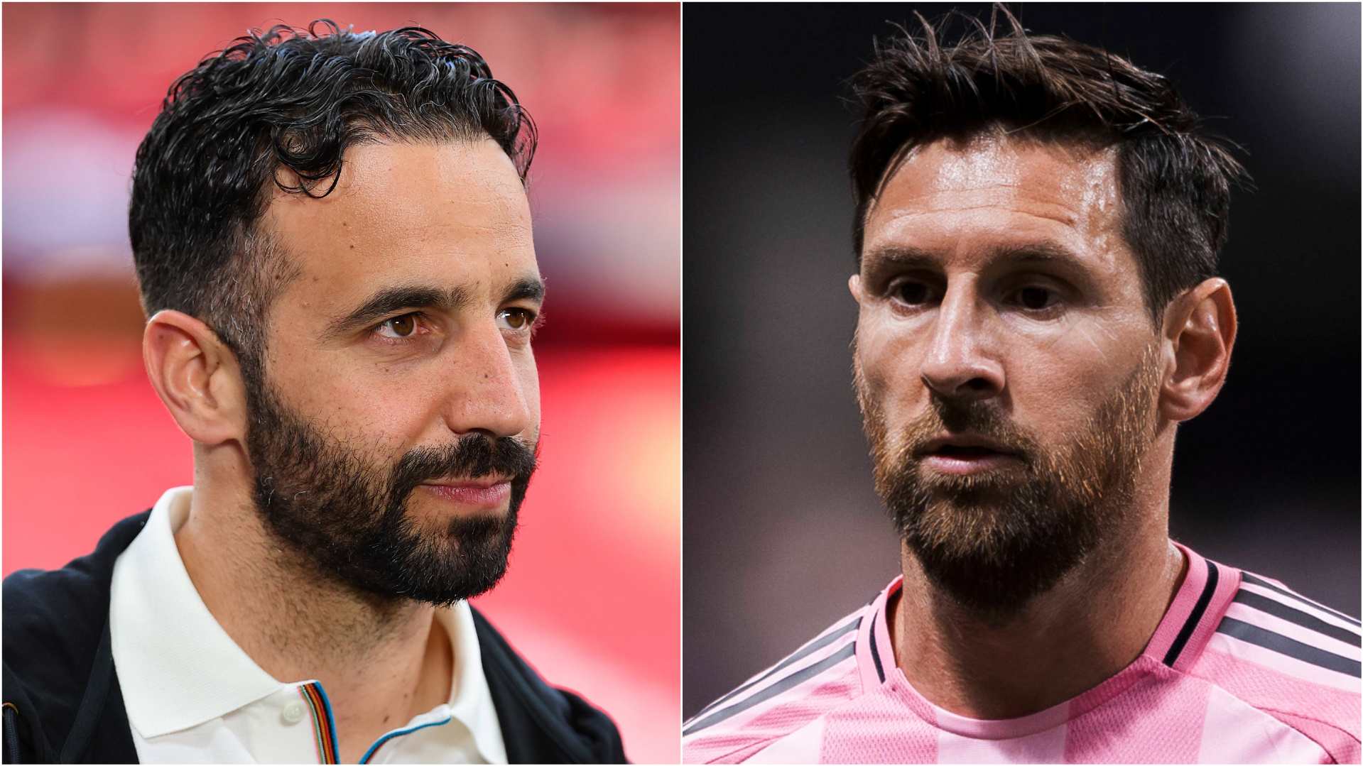 Ruben Amorim and Lionel Messi.