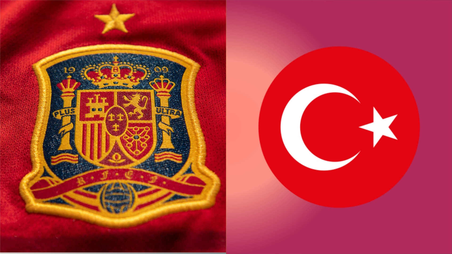 The badges of Spain and Turkey